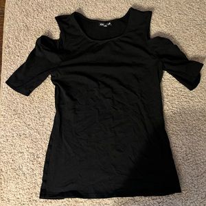 Express Black Cut-out Shoulder Top